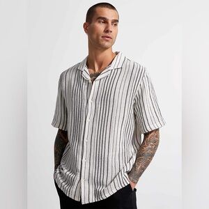 Simon's Le 31 Striped Knit Cabana Shirt, Size M/L